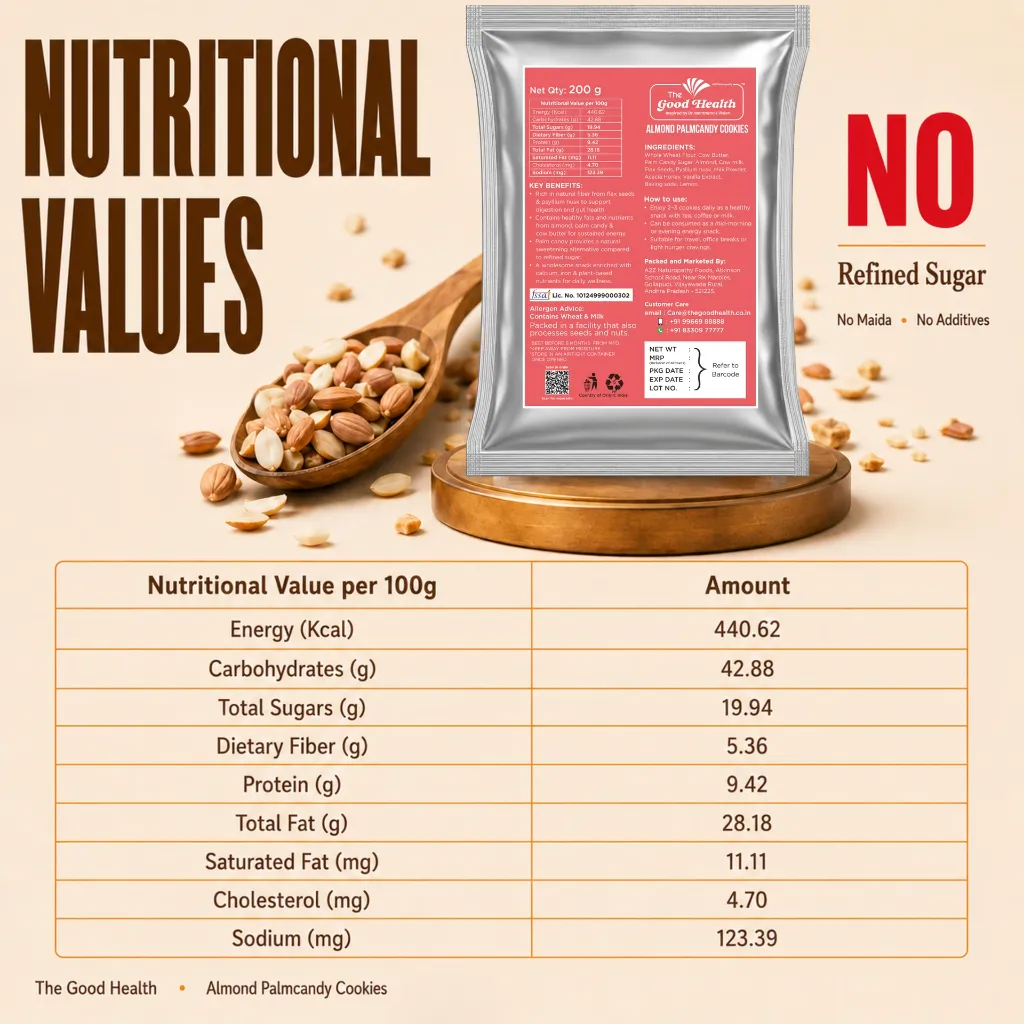 Almond palmcandy cookies Nutritional Data.webp