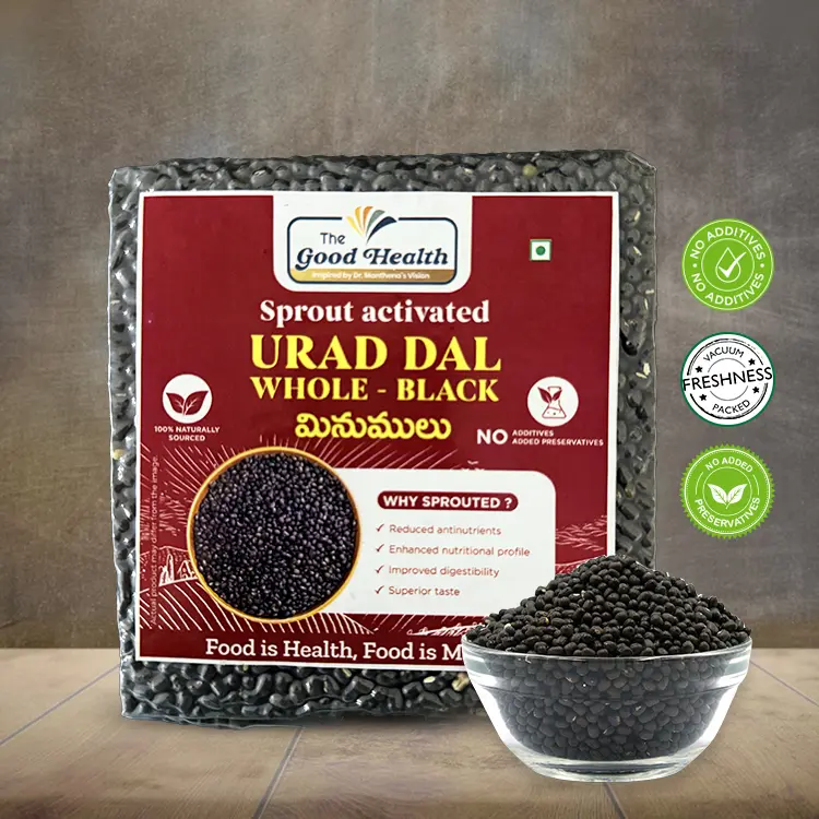 Sprouted Black Urad Dal Whole (Skinned) 500g