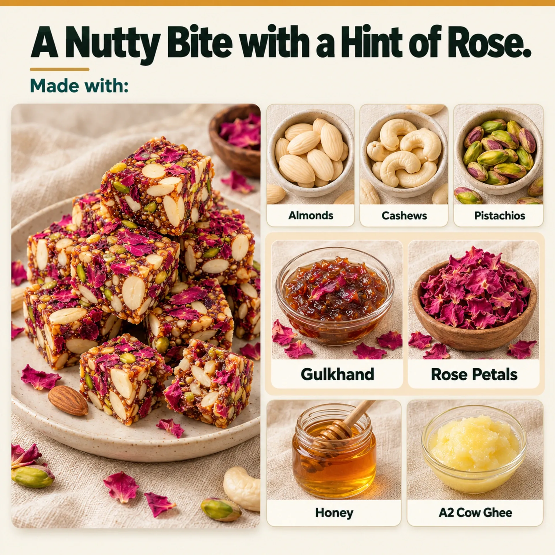 Dryfruit Rose Bites