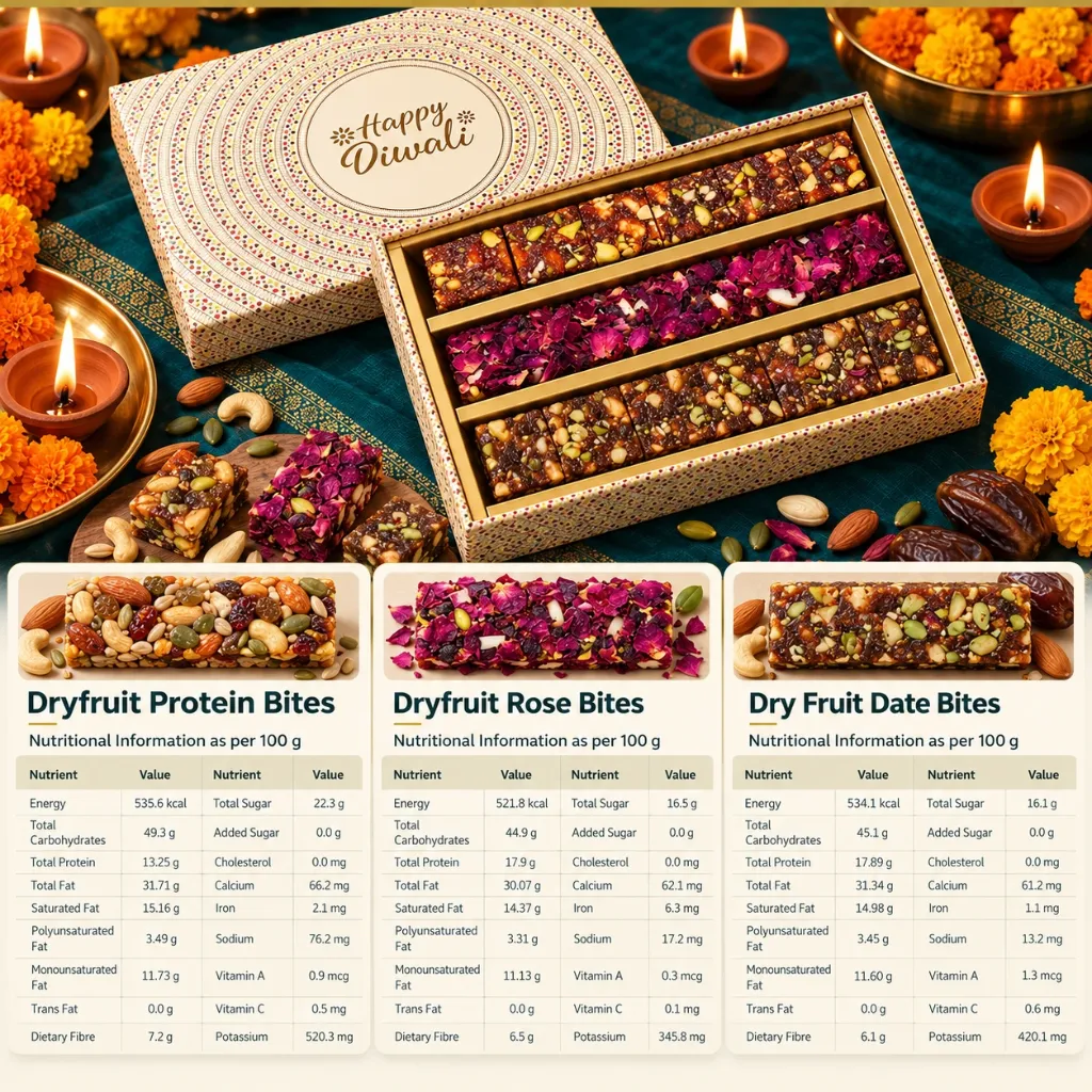 Luxury Diwali Dryfruit Bites Infographic.webp