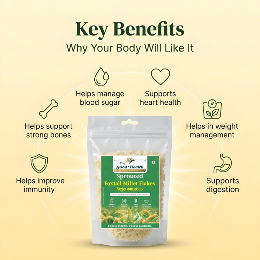 Sprouted Foxtail Millet Flakes