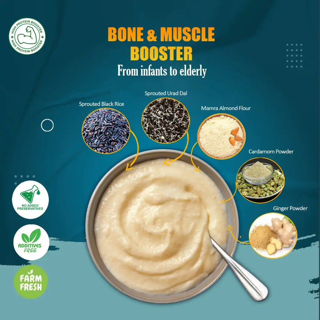 Black Rice,Urad Dal Mamra Almond Porridge mix