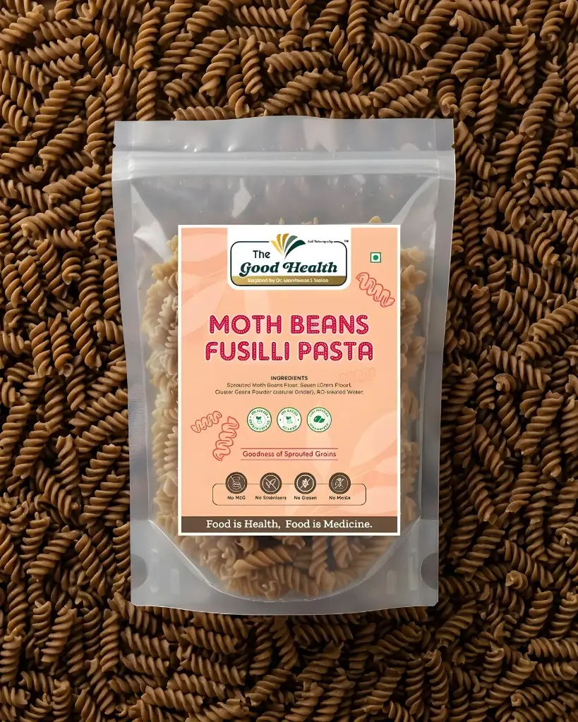 Sprouted Moth Bean Fusilli Pasta