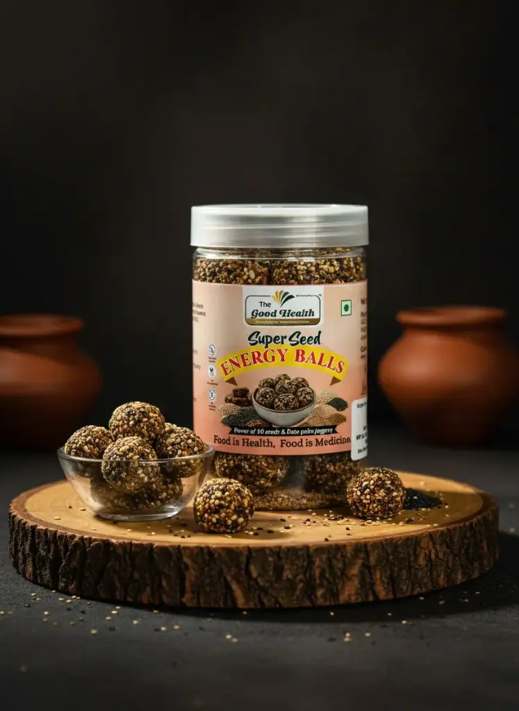 Super Seed Energy Balls (with 10 Seeds & Date Palm Jaggery)