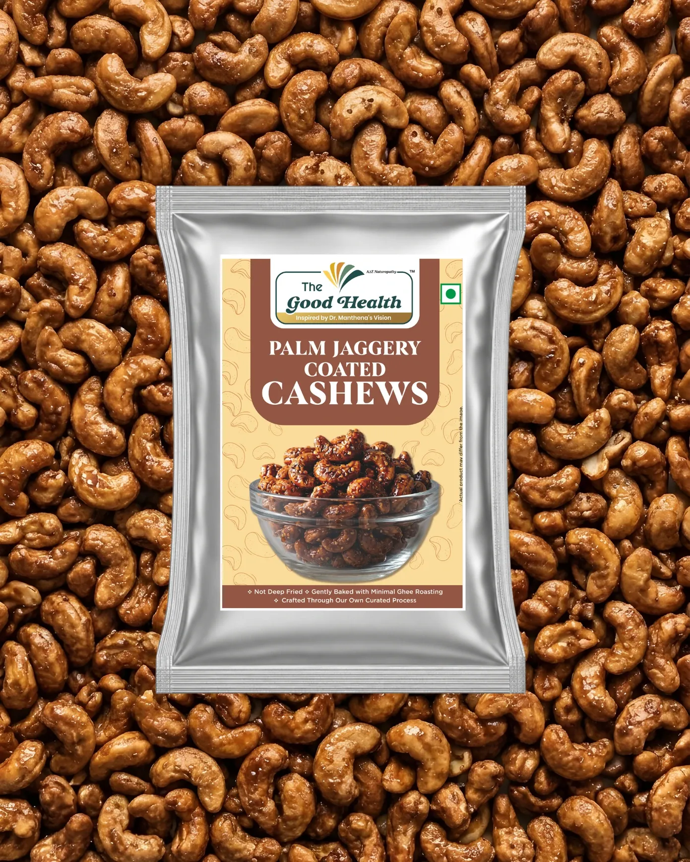 Palm Jaggery Coated Cashews