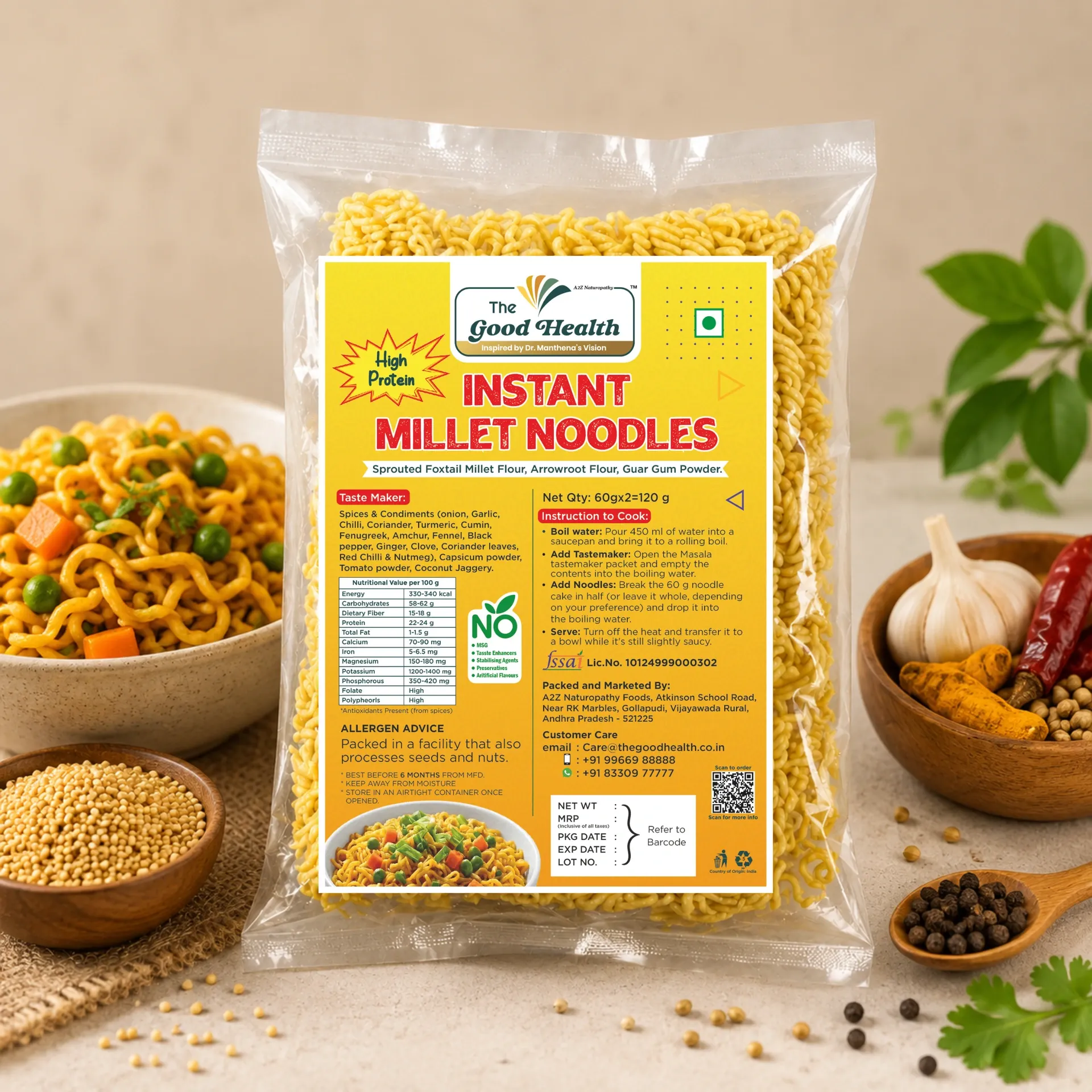 Instant Foxtail Millet Noodles