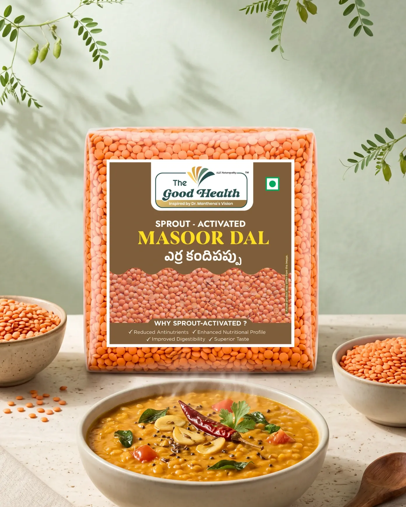 [500g.SA.Masoor.dal] Sprout Activated Masoor dal