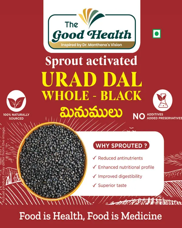 Sprouted Black Urad Dal Whole (Skinned)