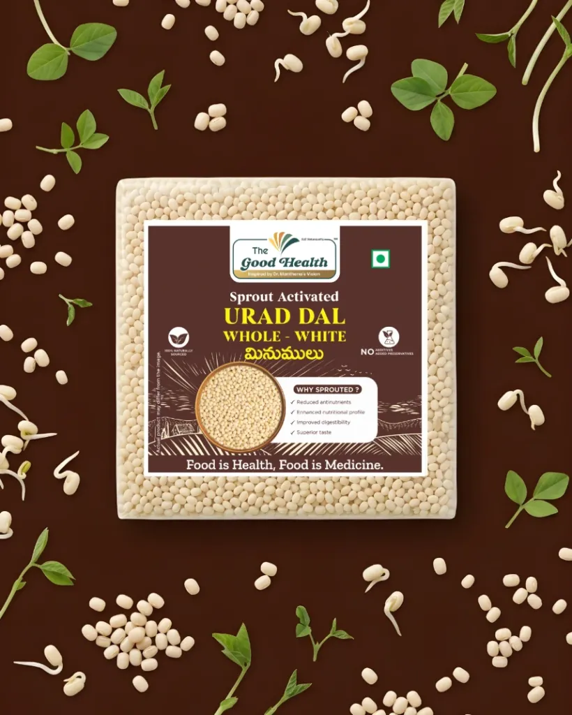 [500g.SWUW.Dal] Sprouted White Urad Dal Whole (Deskinned)