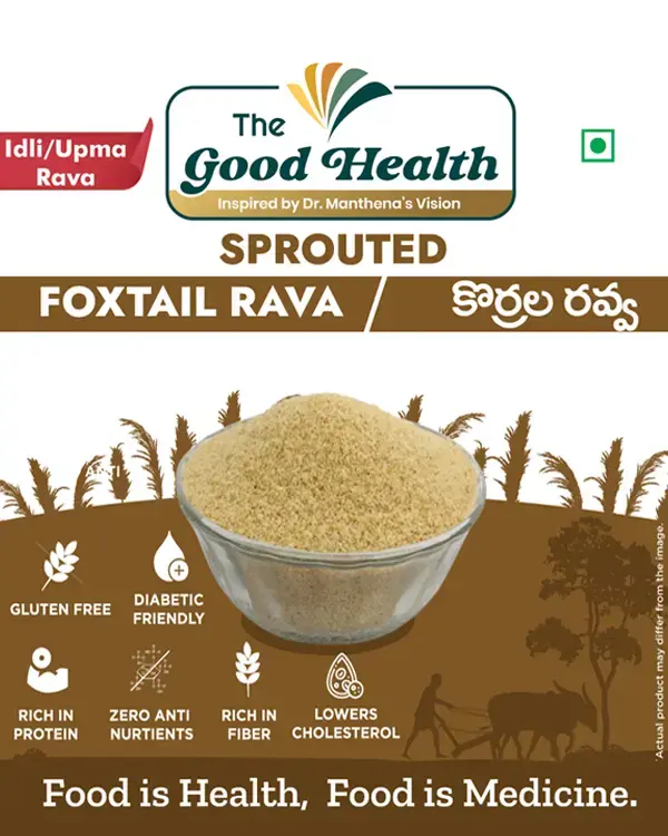 Sprouted Foxtail Idly/Upma Rava