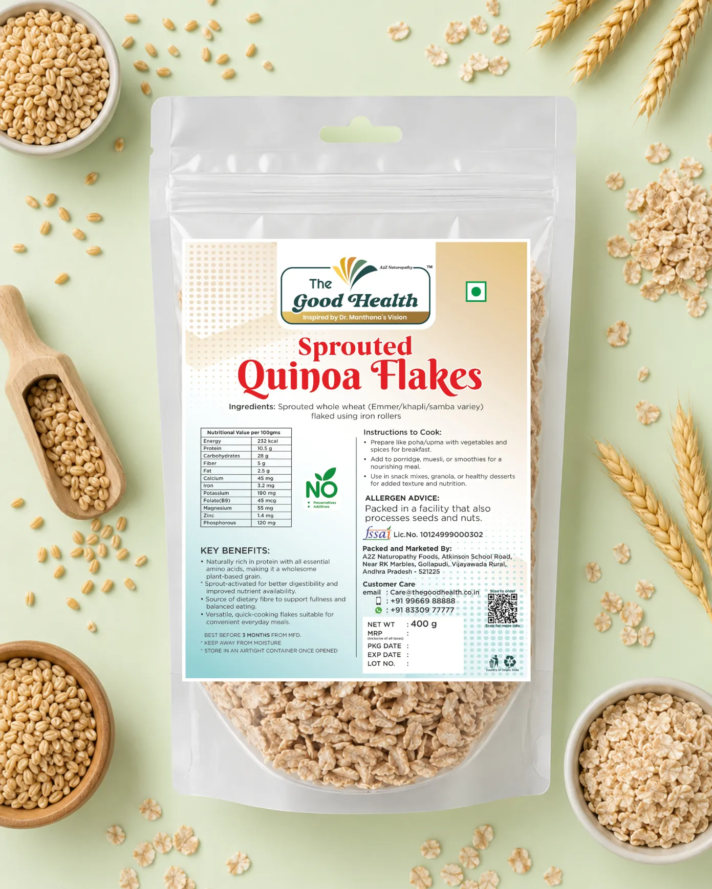 Sprouted Quinoa flakes