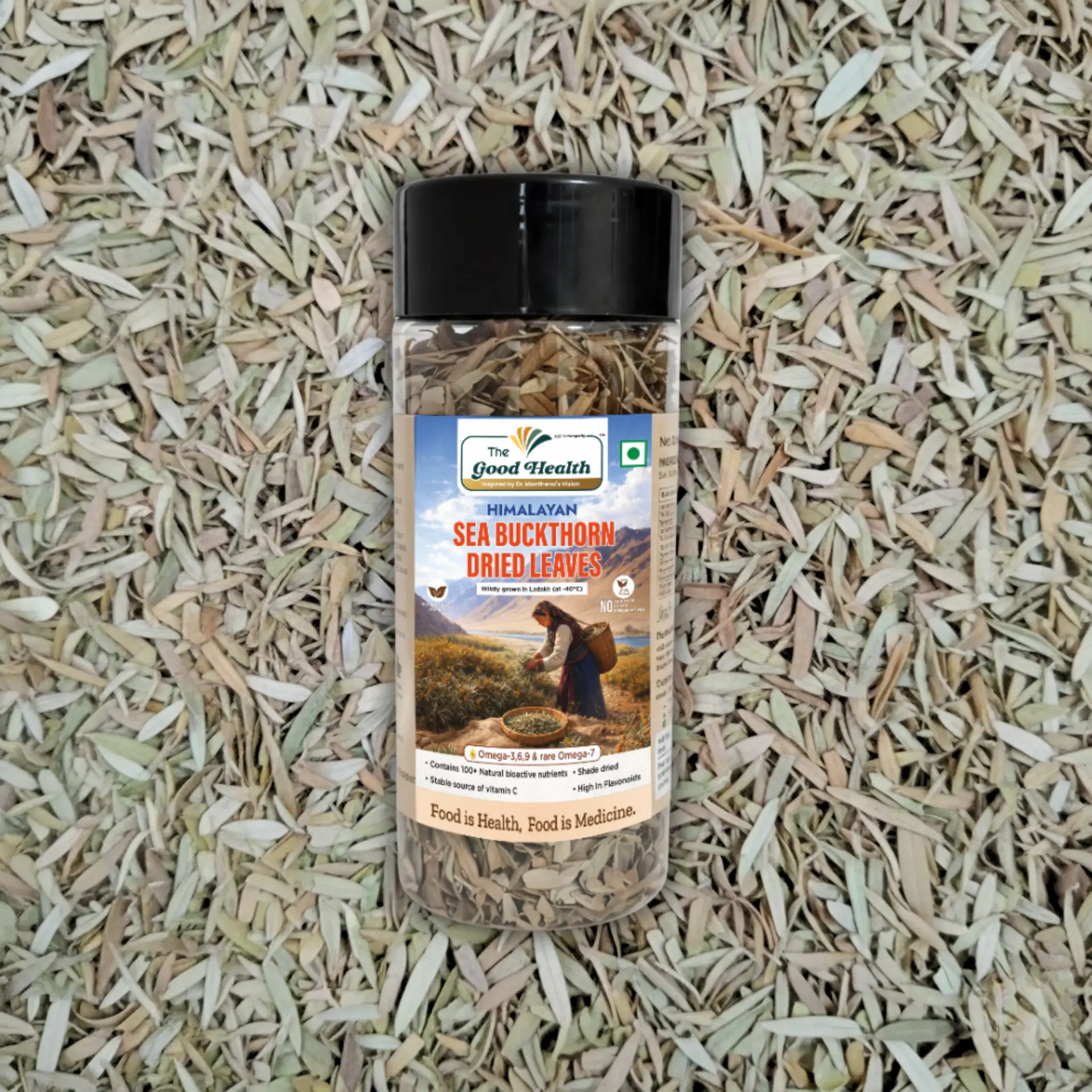 [50g.SBT.L] Himalayan Sea Buckthorn Dried Leaves 