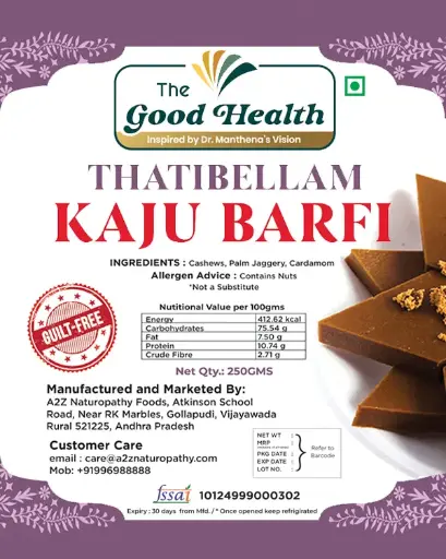 [250g KJ.Barfi] Thatibellam Kaju Barfi