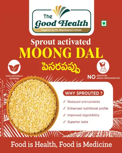 [500g.SAMS.Dal] Sprout Activated Moong Dal Split (Deskinned)